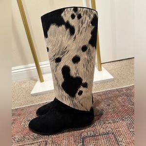 Black & White Stuart Weitzman boots Size 5.5